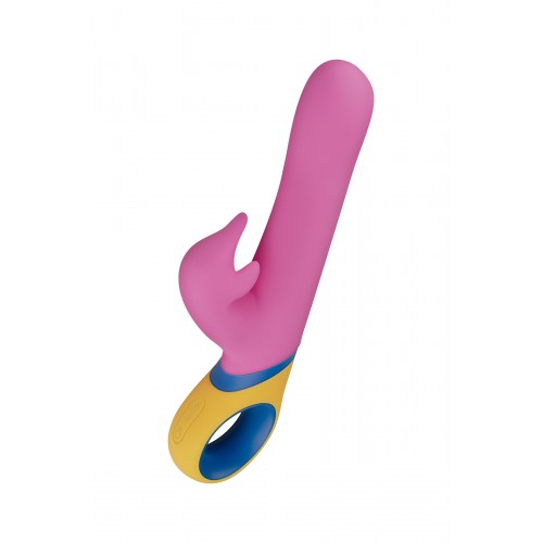 Нереалистичный вибратор PMV, Copy - Dolphin, Силикон, Розовый, 23 см.