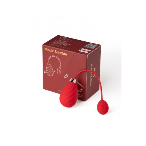 Виброяйцо Magic Motion SUNDAE, силикон, оранжевое, см 19