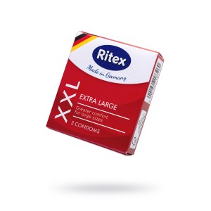 Презервативы RITEX XXL №3, увеличенного размера, латекс, 20 см