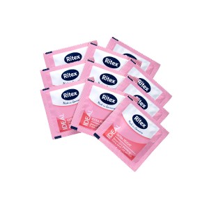 Презервативы Ritex IDEAL №10 с дополнительной смазкой, латекс, 18.5 см (иной угол)