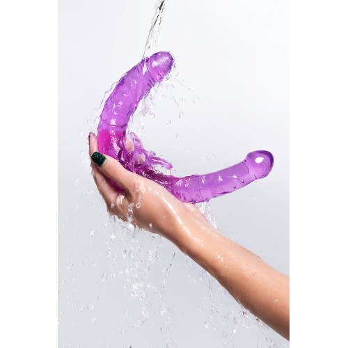 Фаллоимитатор двусторонний с вибропулей TOYFA Double Dildo with Vibro Bullet, TPR, фиолетовый, 35 см