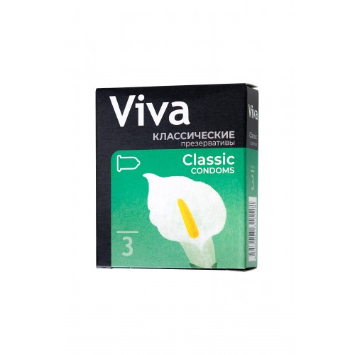 Презервативы VIVA Классические 3 шт, латекс, 18,5 см