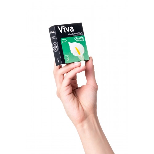 Презервативы VIVA Классические 3 шт, латекс, 18,5 см