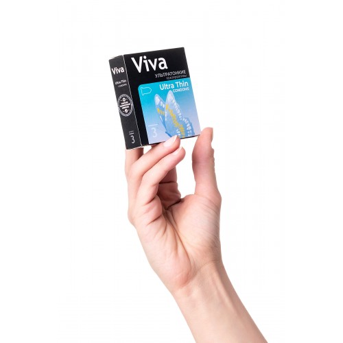 Презервативы VIVA Ультратонкие 3 шт, латекс, 18,5 см