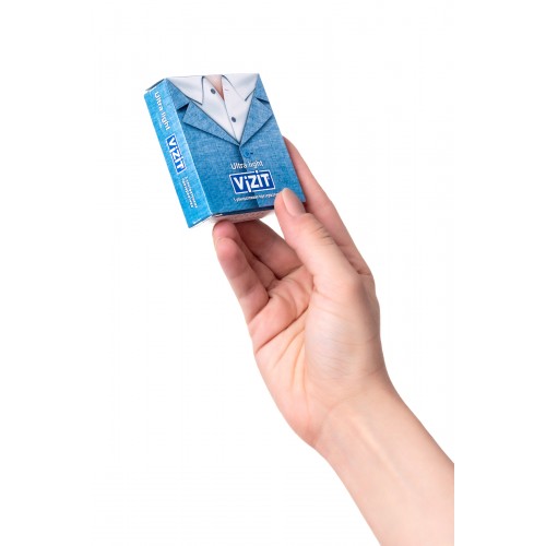 Презервативы VIZIT Ultra light Ультратонкие 3 шт, латекс, 18 см