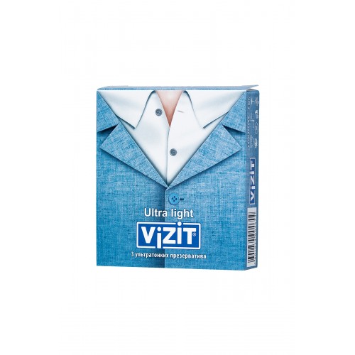 Презервативы VIZIT Ultra light Ультратонкие 3 шт, латекс, 18 см
