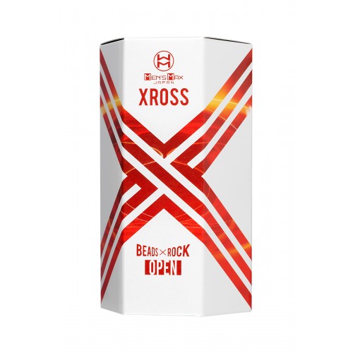 Мастурбатор нереалистичный MensMax XROSS BEADS×ROCK OPEN, TPE, прозрачный, 14,2 см