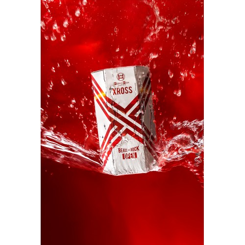 Мастурбатор нереалистичный MensMax XROSS BEADS×ROCK OPEN, TPE, прозрачный, 14,2 см