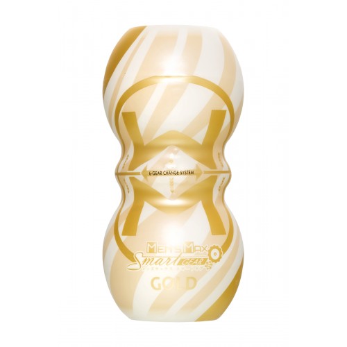Мастурбатор нереалистичный MensMax Smart Gear GOLD, TPE, белый, 15 см