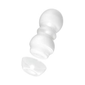 Мастурбатор нереалистичный MensMax Smart Gear GOLD, TPE, белый, 15 см (иной угол)