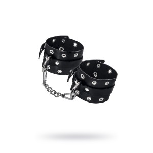 Наручники однослойные с люверсами Pecado BDSM, натуральная кожа, черные