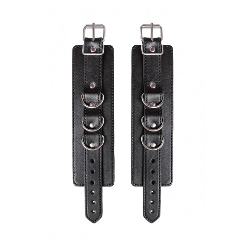 Наручники Anonymo #0103, PU кожа, черные