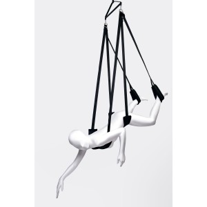 Секс-качели Anonymo #0503, велюр, черные (иной угол)