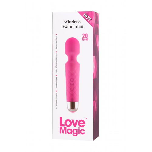 Вибромассажер Love Magic, беспроводной, силикон, розовый, 20 см