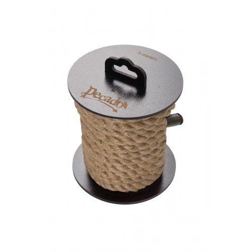 Джутовая веревка для шибари Pecado BDSM, на катушке, бежевая, 5 м.
