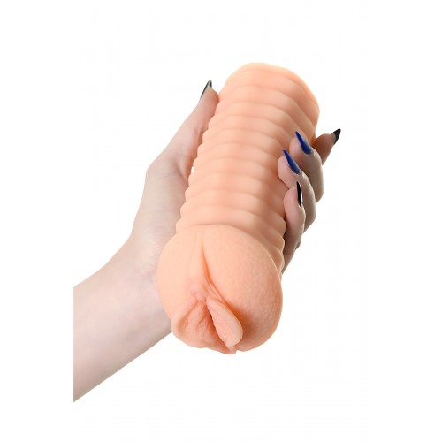 Мастурбатор реалистичный KOKOS ELEGANCE.006 с вибрацией, TPR, телесный, 16 см