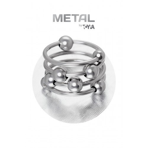 Кольцо под головку пениса Metal by TOYFA, металл, серебристое, Ø 3,5см