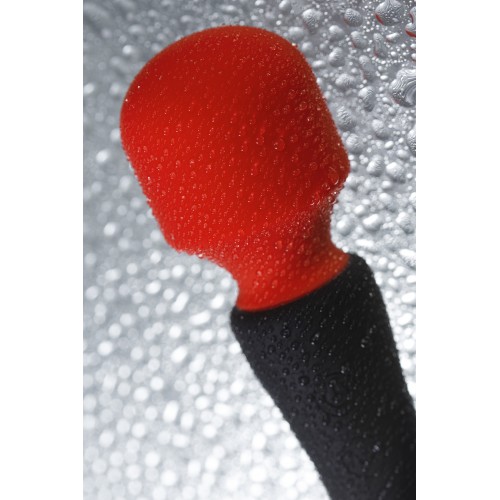 Двусторонний вибромассажер Black&Red by Toyfa, силикон, черный, 21 см