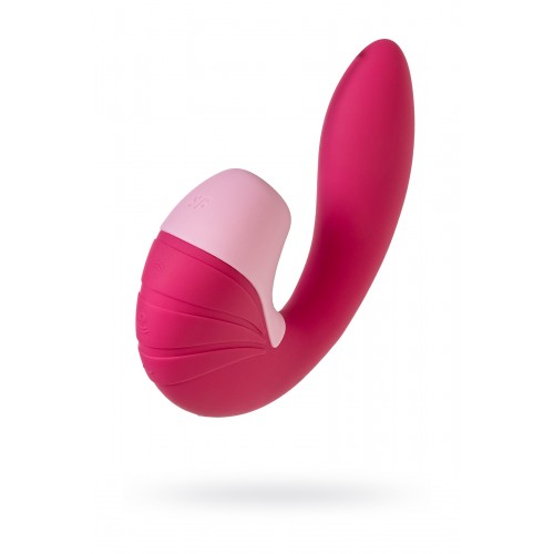 Вибратор Satisfyer Supernova, с вакуум-волновым стимулятором, силикон, красный, 16,9 см