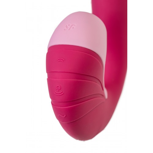 Вибратор Satisfyer Supernova, с вакуум-волновым стимулятором, силикон, красный, 16,9 см