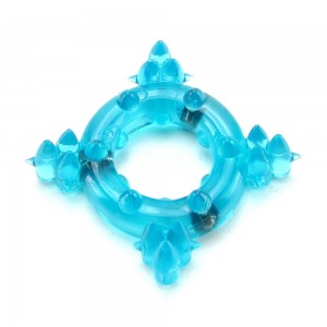 Синее кольцо Nuts amp; Bolts Cockrings (иной угол)