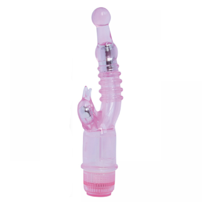 Вибростимулятор розовый Crystal Stimulator-Naughty Dolphin