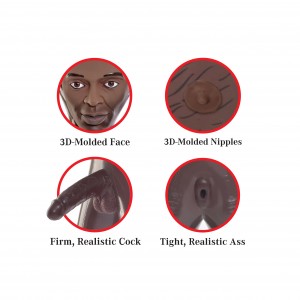 Кукла надувная мужчина афроамериканец Reggie Pipes (иной угол)