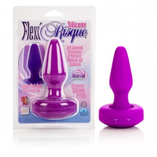 Анальный плаг с 10 функциями Silicone Flexi-Risque