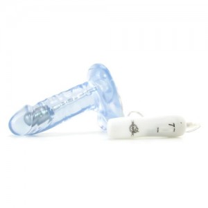 Вибратор Crystal Jellies 6 in c 7 функциями вибрации прозрачный (иной угол)