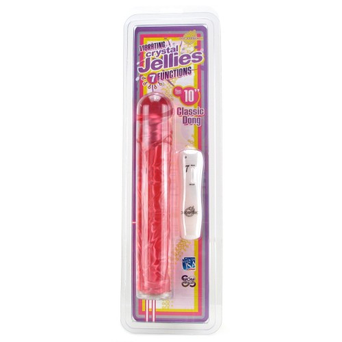 Вибратор Crystal Jellies 10in c 7 функциями вибрации розовый