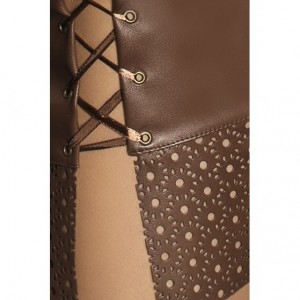 Эротический коричневый комплект Nessa S/M (иной угол)