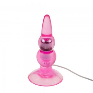 Анальная вибро-елочка с 10 функциями вибрации розовая (иной угол)