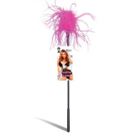 Ласкающая палочка с перьями цвета фуксии Feather Tickler