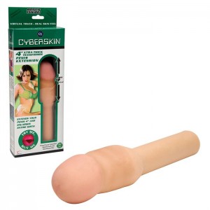 Насадка на пенис CyberSkin Xtra 10 см (иной угол)