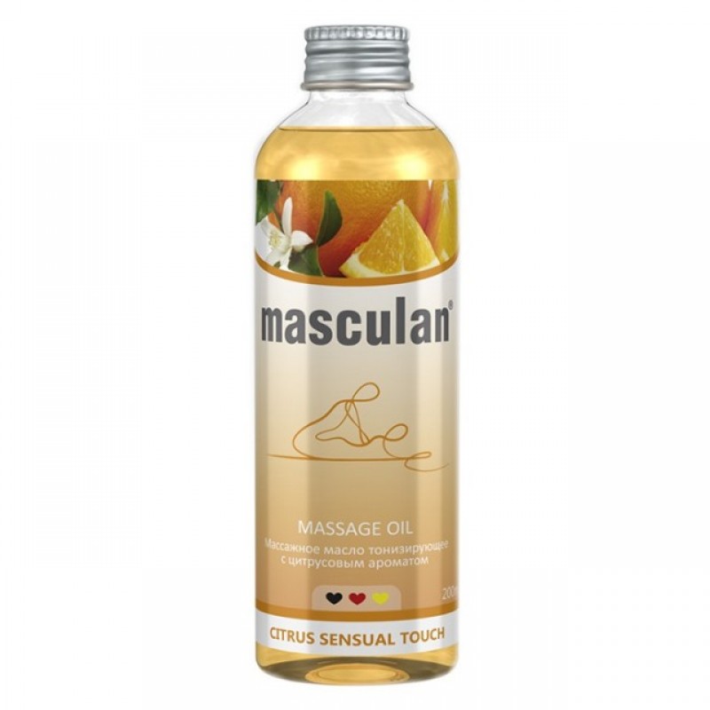 Массажное масло Masculan тонизирующее с цитрусовым ароматом 200 мл