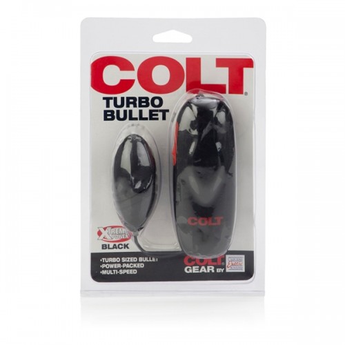 Мощный черный вибробуллет Colt