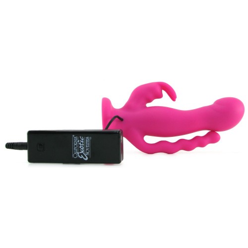Насадка к трусикам 10-Function Love Rider Triple Riders Pink