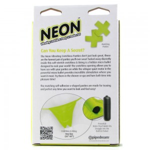 Трусики с вырезом с вибропулей и пэстисы Neon Yellow (иной угол)