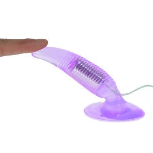 Пробка с вибрацией тонкая пурпурная (иной угол)