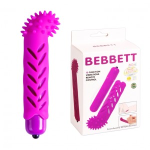 Вибропулька с 10 функциями вибрации и рельефной насадкой Bebbett (иной угол)