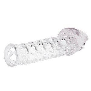 Насадка на пенис Pink Heart прозрачная (иной угол)