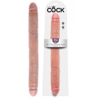 Двухсторонний фаллос King Cock - 16in Thick Double телесный