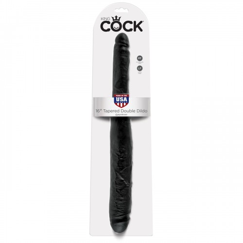 Двухсторонний фаллос King Cock - 16in Tapered Double черный