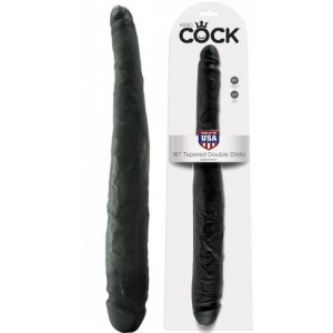 Двухсторонний фаллос King Cock - 16in Tapered Double черный