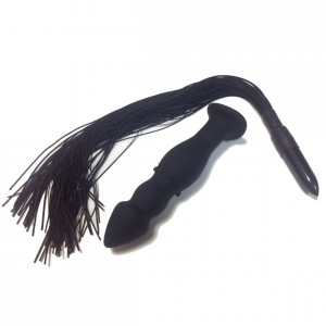 Силиконовый стимулятор с плеткой-хвостиком (иной угол)