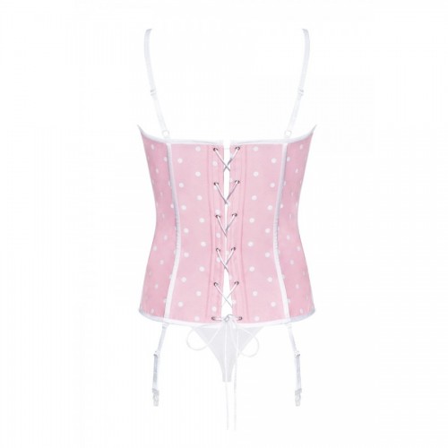 Розовый корсет и трусики Dottie L/XL