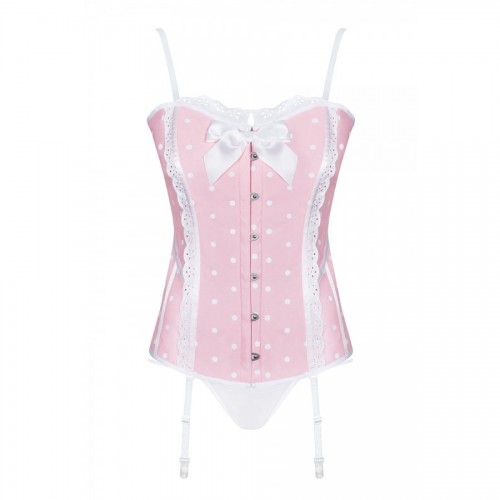 Розовый корсет и трусики Dottie L/XL