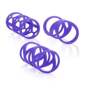 Насадки на пенис из силикона фиолетовые Lover s Cage Posh (иной угол)