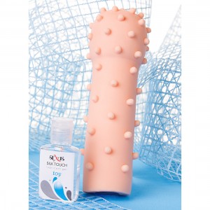 Насадка ToyFa XLover Soft booster для увеличения размера, с дополнительной мягкой стимуляцией, TPR, телесный, 18 см Насадка ToyFa XLover Soft booster для увеличения размера, с дополнительной мягкой стимуляцией, TPR, телесный, 18 см (иной угол)