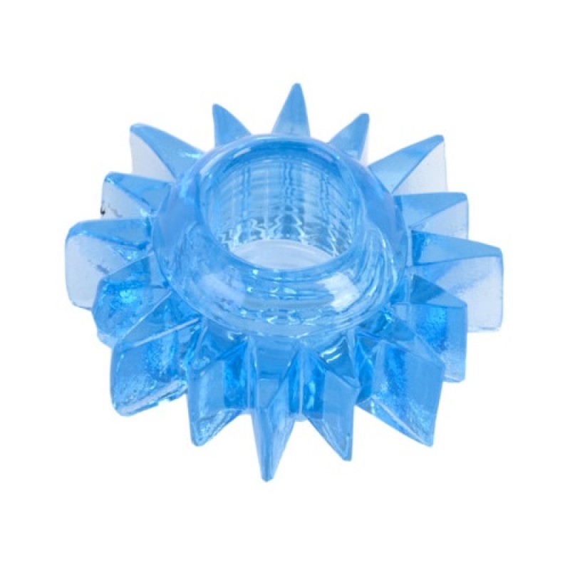 Эрекционное кольцо TOYFA, TPE, синий (с шипами)